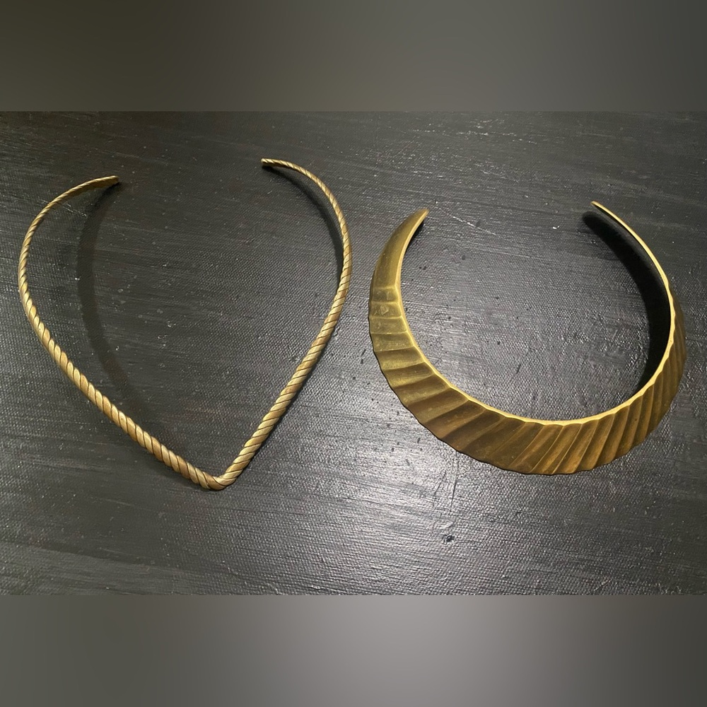 [Pair] Vintage cuff necklaces